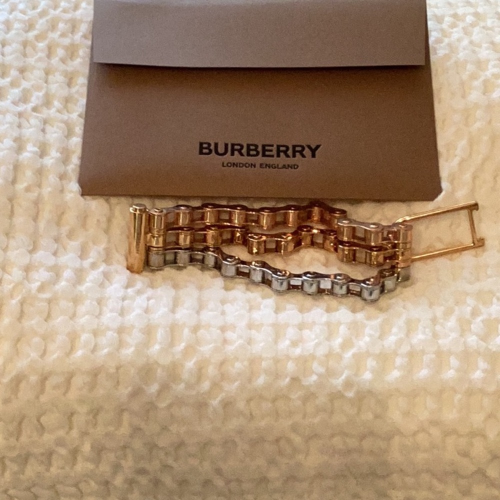 Burberry bike chain metal bracelet excellent condition, never worn